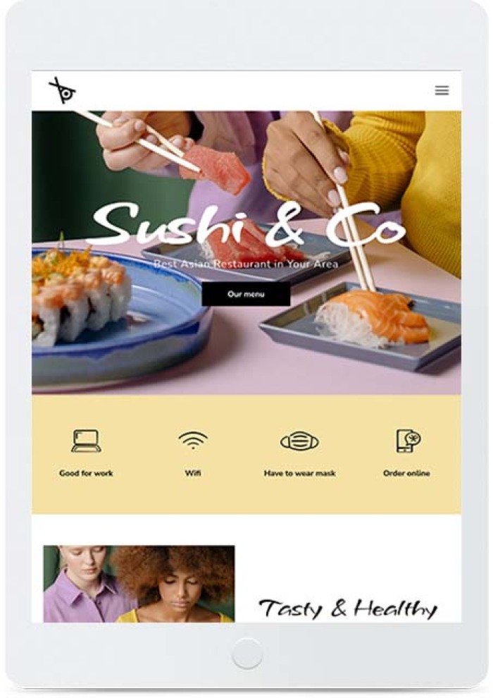 Sushi Bar — tablet view