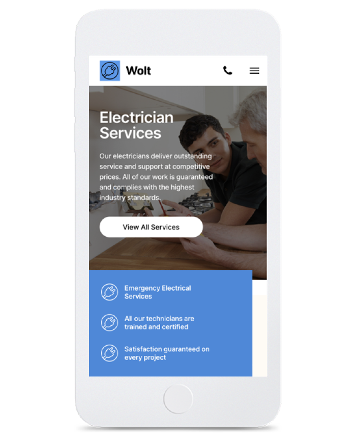 Electrician — mobile view