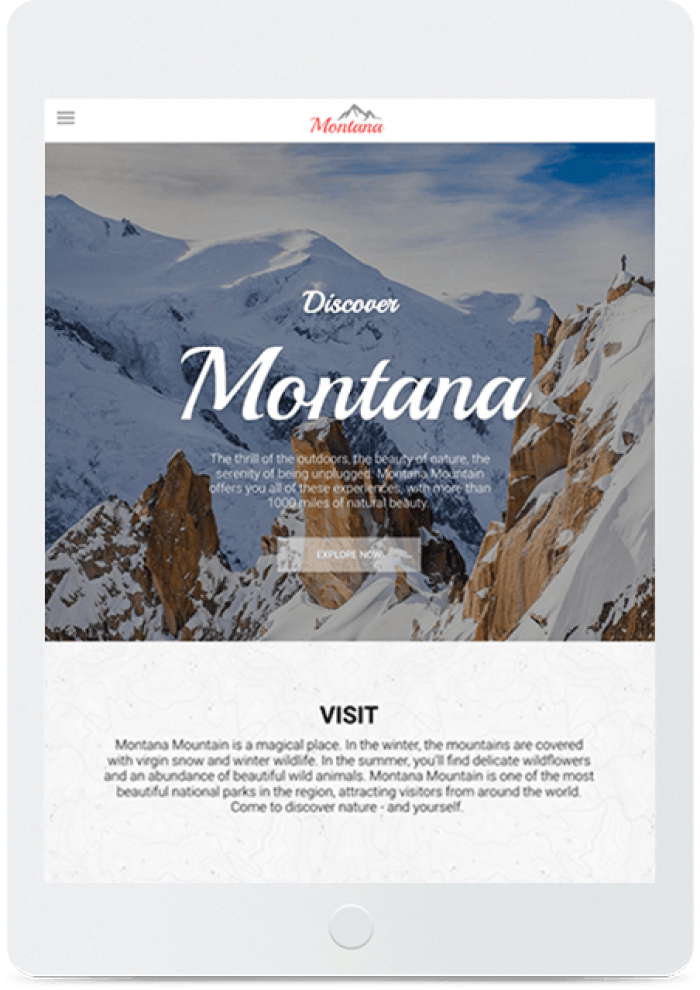 National Park — tablet view