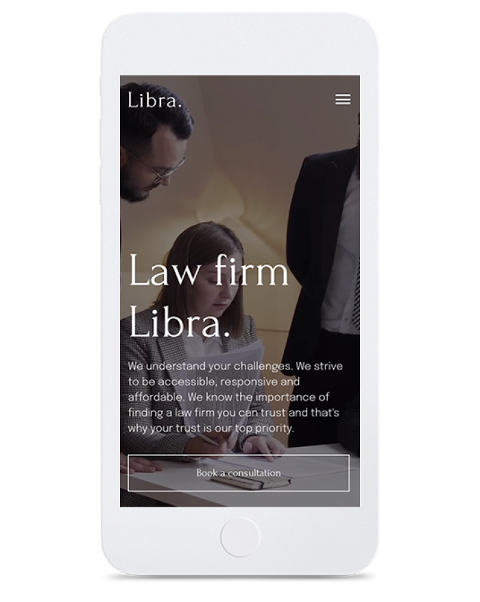 Legal Firm — mobile view