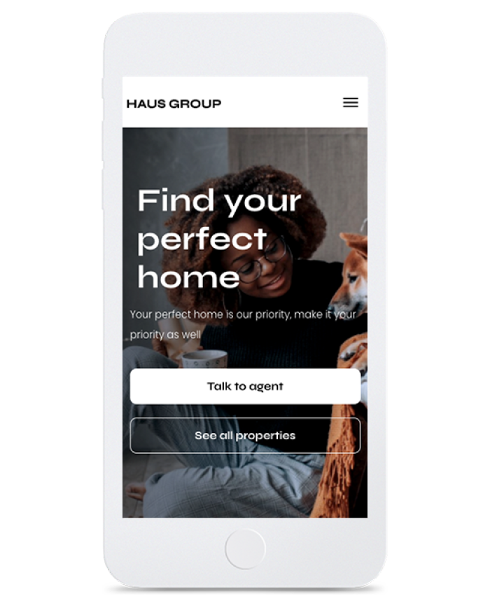 Real Estate Agency — mobile view