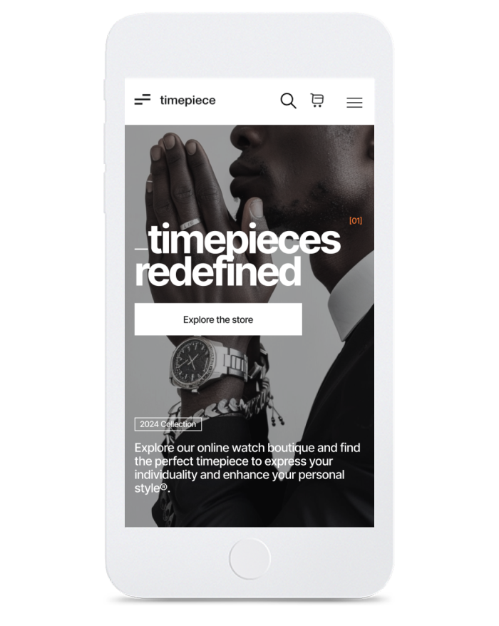 Watch Store — mobile view