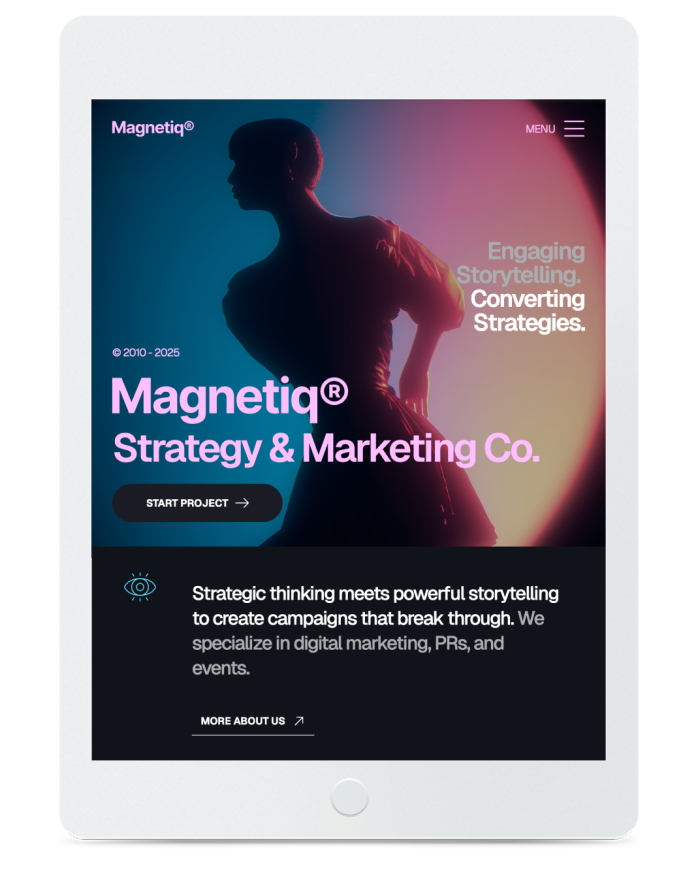 Digital Marketing Agency — tablet view