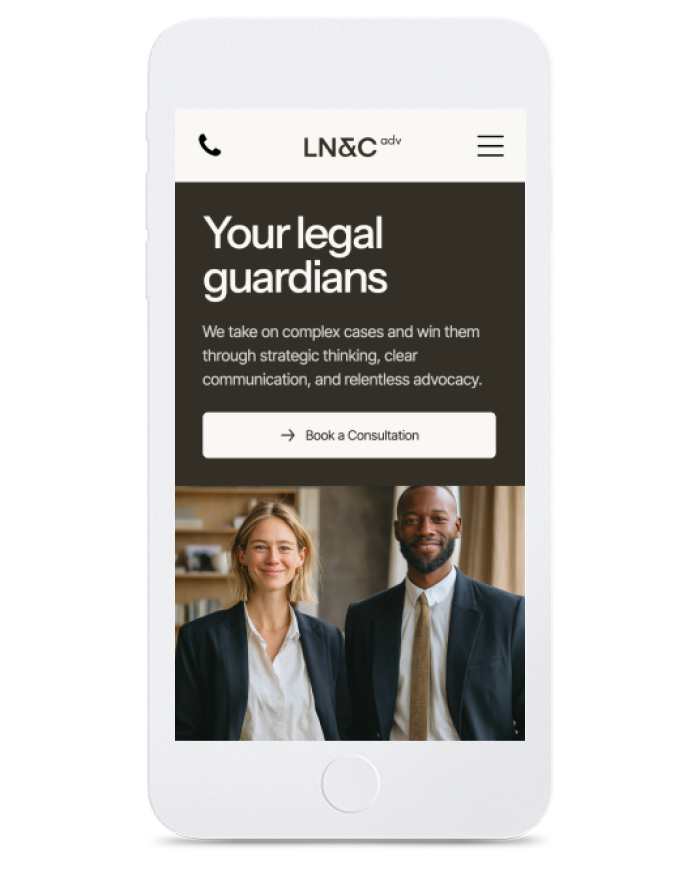 Law Firm — mobile view